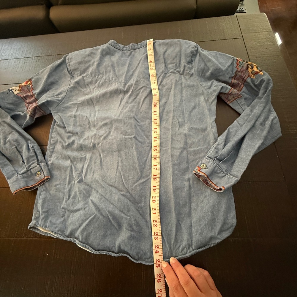 Looney Tunes Western Collection Karman Denim Shirt Women M Taz Daffy Vintage - Picture 7 of 14